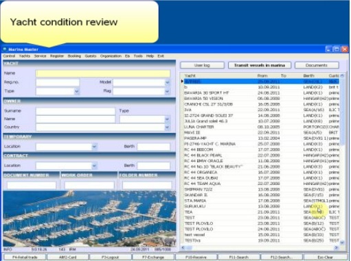 Przegląd danych jachtu